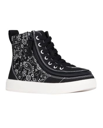 Billy Classic Lace High Tops Black Paisley Buty