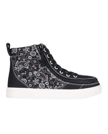 Billy Classic Lace High Tops Black Paisley Buty