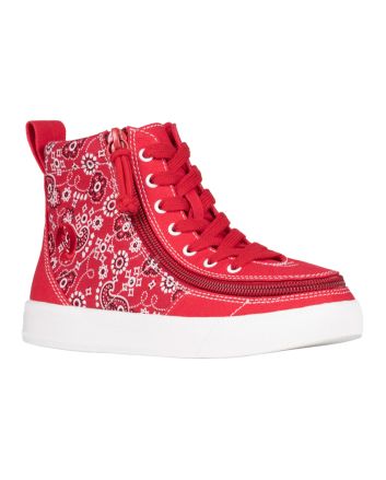 Billy Classic Lace High Tops Red Paisley Buty