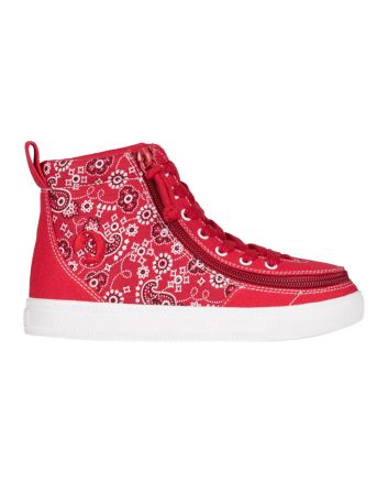 Billy Classic Lace High Tops Red Paisley Buty