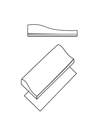 MORENO.care Orthoform Milling Block DY35-01 SZ/151, 35°/25° Shore, white orange